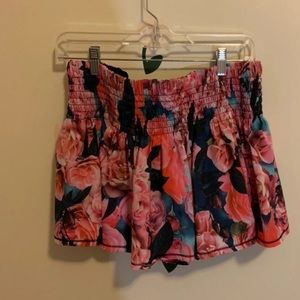 Lululemon flare floral shorts